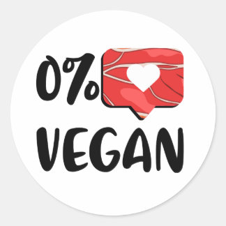 Ingen Vegan Runt Klistermärke