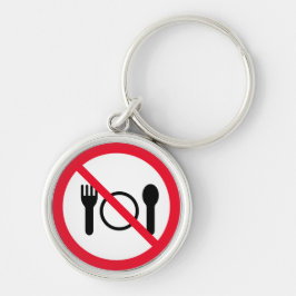 Ingen vektorsignatur för upphettning | Premium Key Rund Silverfärgad Nyckelring