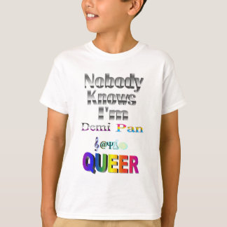Ingen vet att jag är Demi Pan SM Sapio QUEER T Shirt