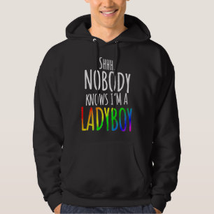 Ingen vet att jag är en Ladyboy LGBTQ-Pride Premiu Hoodie