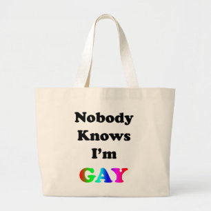 Ingen vet att jag är Gay Jumbo Tygkasse