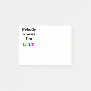 Ingen vet att jag är gay post-it block