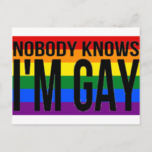 Ingen vet att jag är Gay Vykort