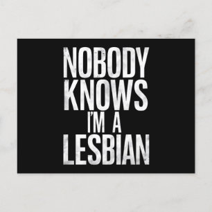 Ingen vet att jag är lesbisk rolig gay-pr Pride LB Vykort