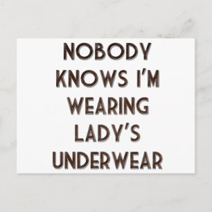 Ingen vet att jag är på Dam Underwear Vykort