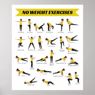 Ingen viktövningseffektivitet Poster - Gult