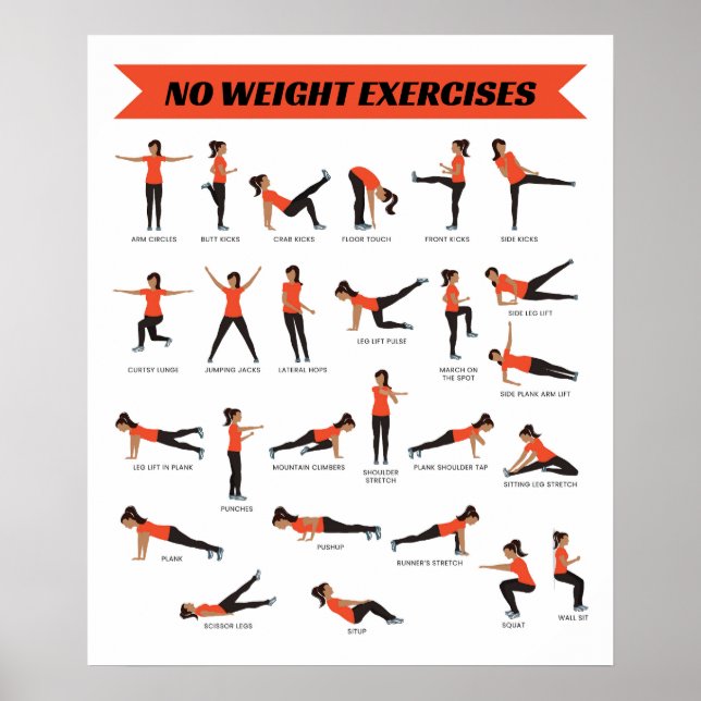 Ingen viktövningseffektivitet Poster - Orange (Framsidan)