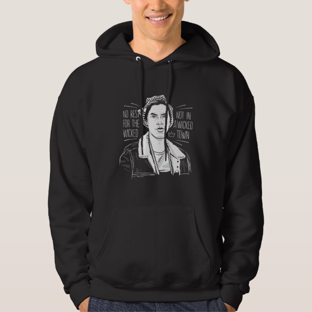Ingen vila för klockslaget hoodie (Framsida)