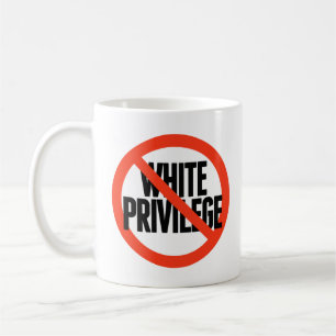 Ingen vit privilegium kaffemugg