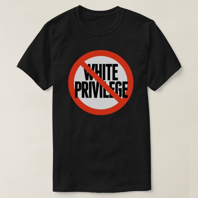 Ingen vit privilegium t shirt (Design framsida)
