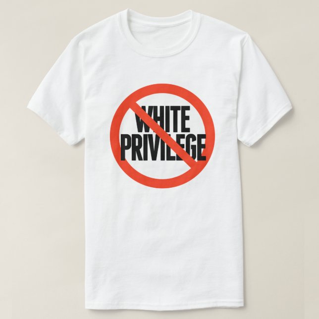 Ingen vit privilegium t shirt (Design framsida)