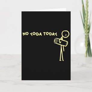 Ingen Yoga Idag Minimalistisk Matta Design Kort