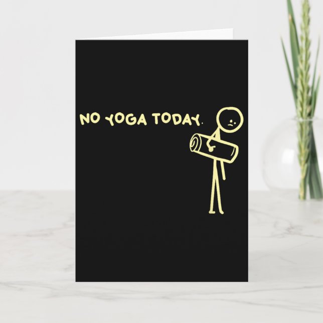 Ingen Yoga Idag Minimalistisk Matta Design  Kort (Framsida)