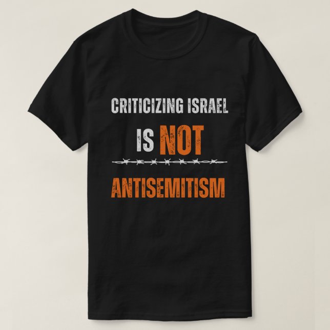 Ingen Zionist blk Manar T Shirt (Design framsida)