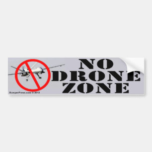 Ingen Zon stötfångare för Drone Bildekal