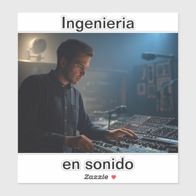 Ingenieria en sonido klistermärken (Ark)