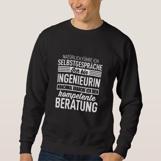 Ingenieure Manar oljecar Mechanic som säger Ich Tu Lång Ärmad Tröja (Framsida)