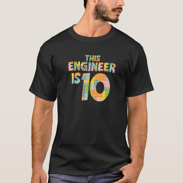 Ingenjör 10 år gammal tionde födelsedagen 2012 Mas T Shirt (Framsida)