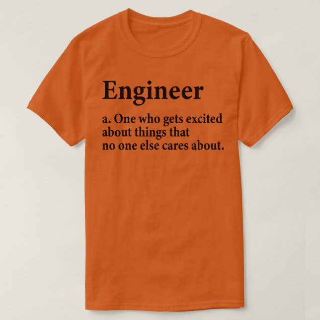 Ingenjör a One som blir upprörd över sak som T Shirt (Design framsida)