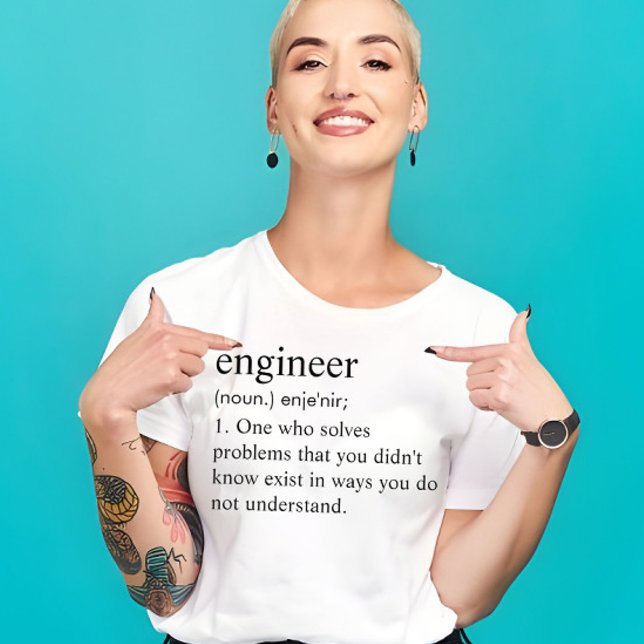 Ingenjör Anpassningsbar Funny Definition Gift T Shirt (ENGINEER FUNNY SHIRT)