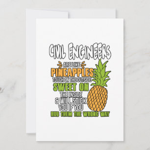 Ingenjör är som ananas. tack kort
