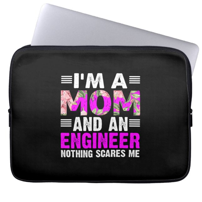 Ingenjör Art A Mamma och Ingenjör Laptop Fodral (Framsidan)