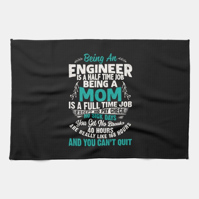 Ingenjör Art är ett Ingenjör Mamma Kökshandduk (Horisontell)