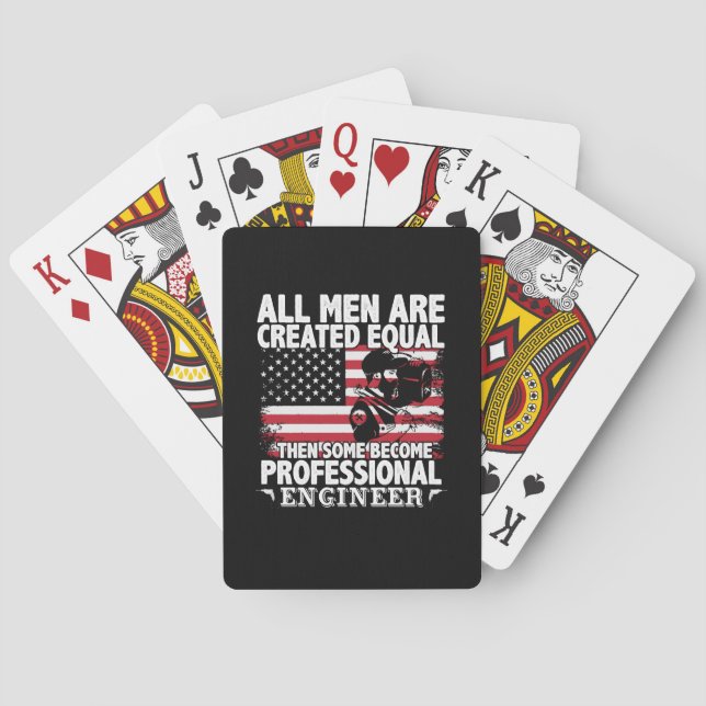 Ingenjör Art Vissa Manar blir Professionell Ingenj Casinokort (Baksidan)