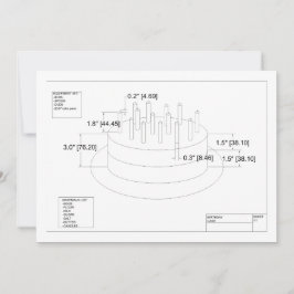 Ingenjör Birthday Cake-inbjudan Kort