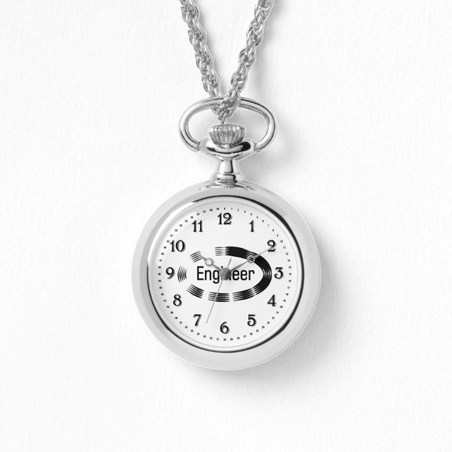 Ingenjör Black Oval Armbandsur (Framsida)