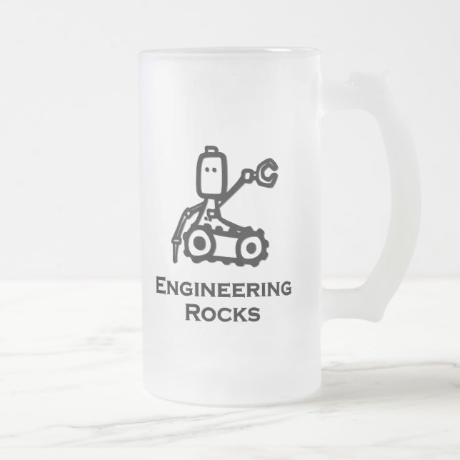 Ingenjör Bot Engineering Sten Frostat Ölglas (Höger)
