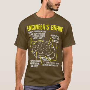 Ingenjör Brain Funny Engineering Games Processaa T Shirt