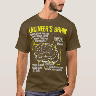 Ingenjör Brain Funny Engineering Games Processaa T Shirt
