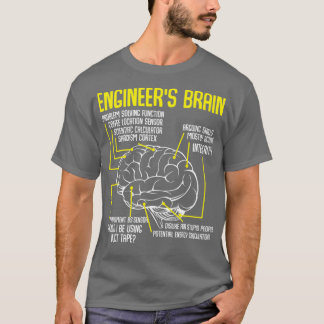 Ingenjör Brain Funny Engineering Games Processaa T Shirt