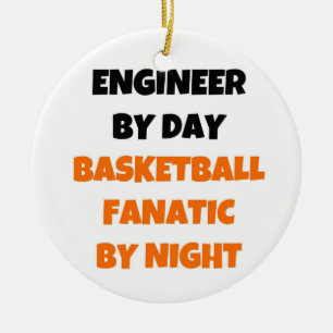 Ingenjör by Day Basketball Fanatic by Night Julgransprydnad Keramik