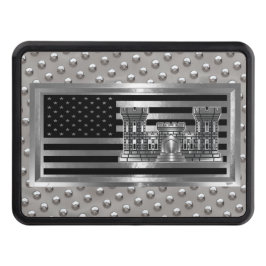 Ingenjör Castle Steel Rivets USA FLAGGA Dragkroksskydd