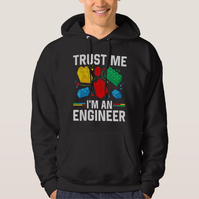 Ingenjör Children Kids Leksak Big Byggnad Blocks B Hoodie (Framsida)