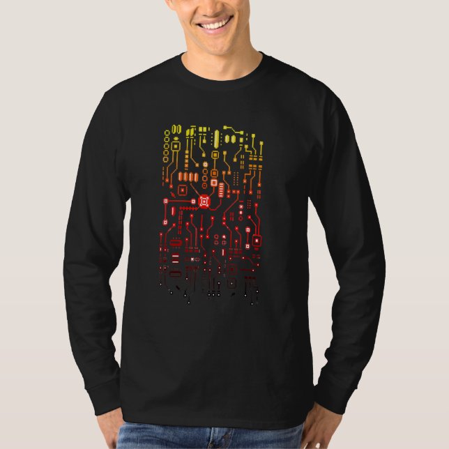 Ingenjör Computer Circuit Board Engineering Cpu Bi T Shirt (Framsida)