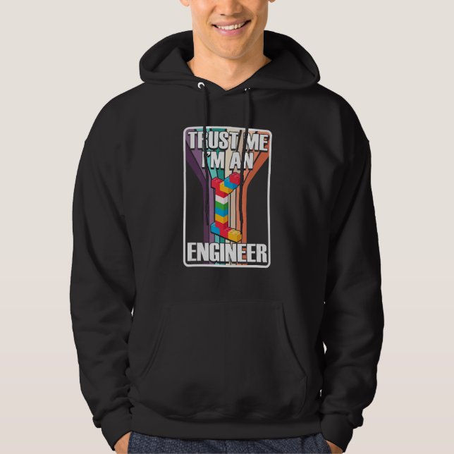 Ingenjör Construction Master Builder Byggnad Bric Hoodie (Framsida)