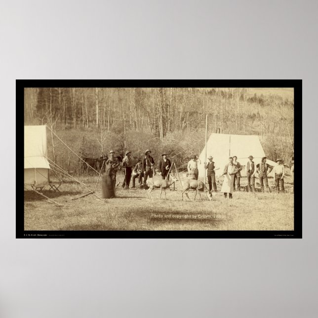 Ingenjör Corps framför Tält SD 1889 Poster (Framsidan)