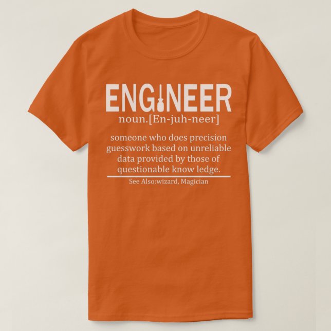 Ingenjör definierat som 1 t shirt (Design framsida)