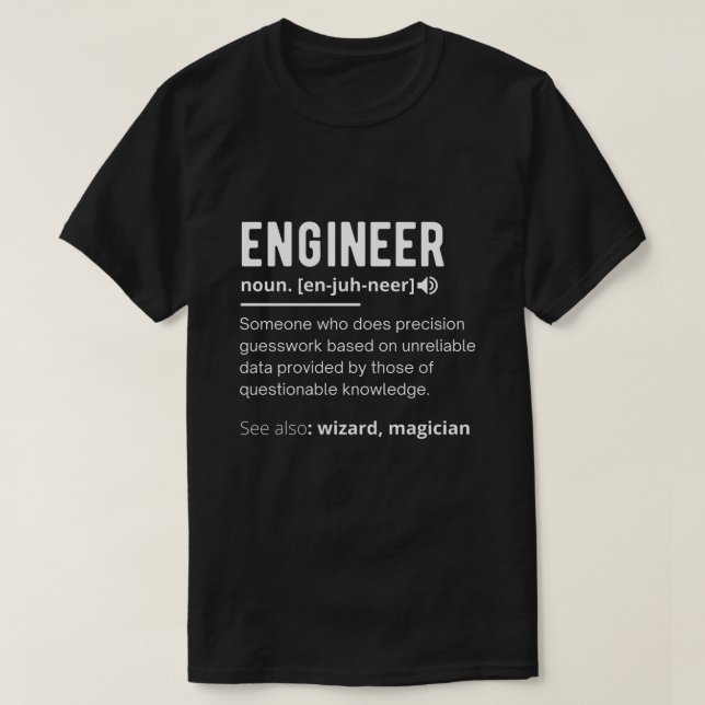 Ingenjör Definition Engineering Gift T Shirt (Design framsida)