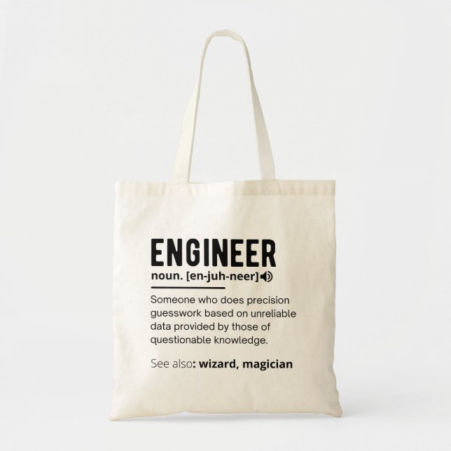 Ingenjör Definition Engineering Gift Tygkasse (Framsidan)