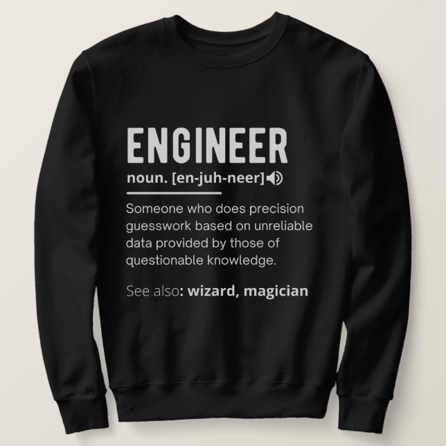 INGENJÖR DEFINITION LÅNG ÄRMAD TRÖJA (Design framsida)