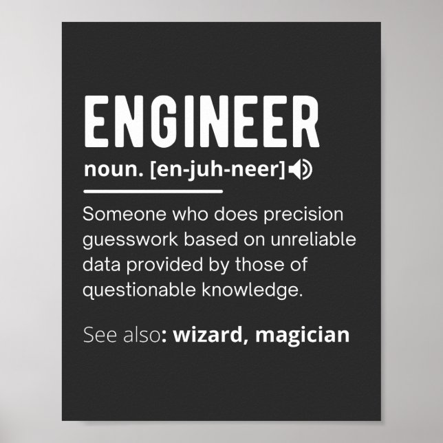 INGENJÖR DEFINITION POSTER (Framsidan)