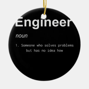 Ingenjör Definition s for Global Engineering Day Julgransprydnad Keramik