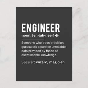 INGENJÖR DEFINITION VYKORT