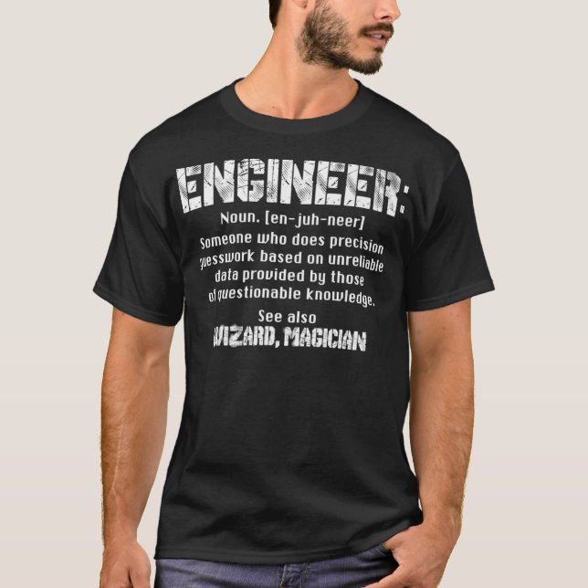 Ingenjör Definition Wizard Magician Ingenjör P T Shirt (Framsida)