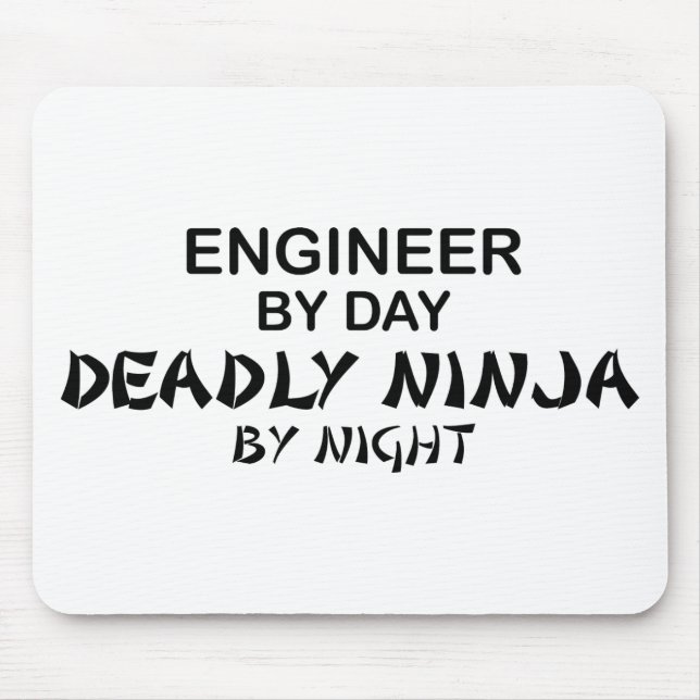 Ingenjör dödliga Ninja vid natt Musmatta (Framsidan)