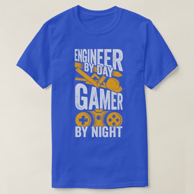 Ingenjör efter dag per natt t shirt (Design framsida)